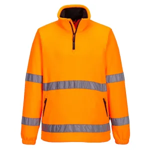 Hi-Vis 1/2 Zip Fleece Oranje voorkant