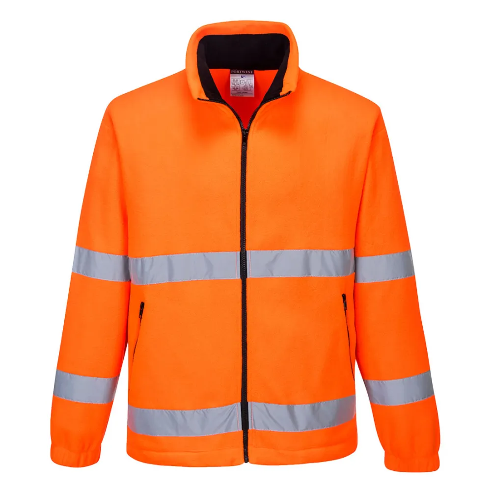 Hi-Vis Windbreker Fleece Oranje voorkant