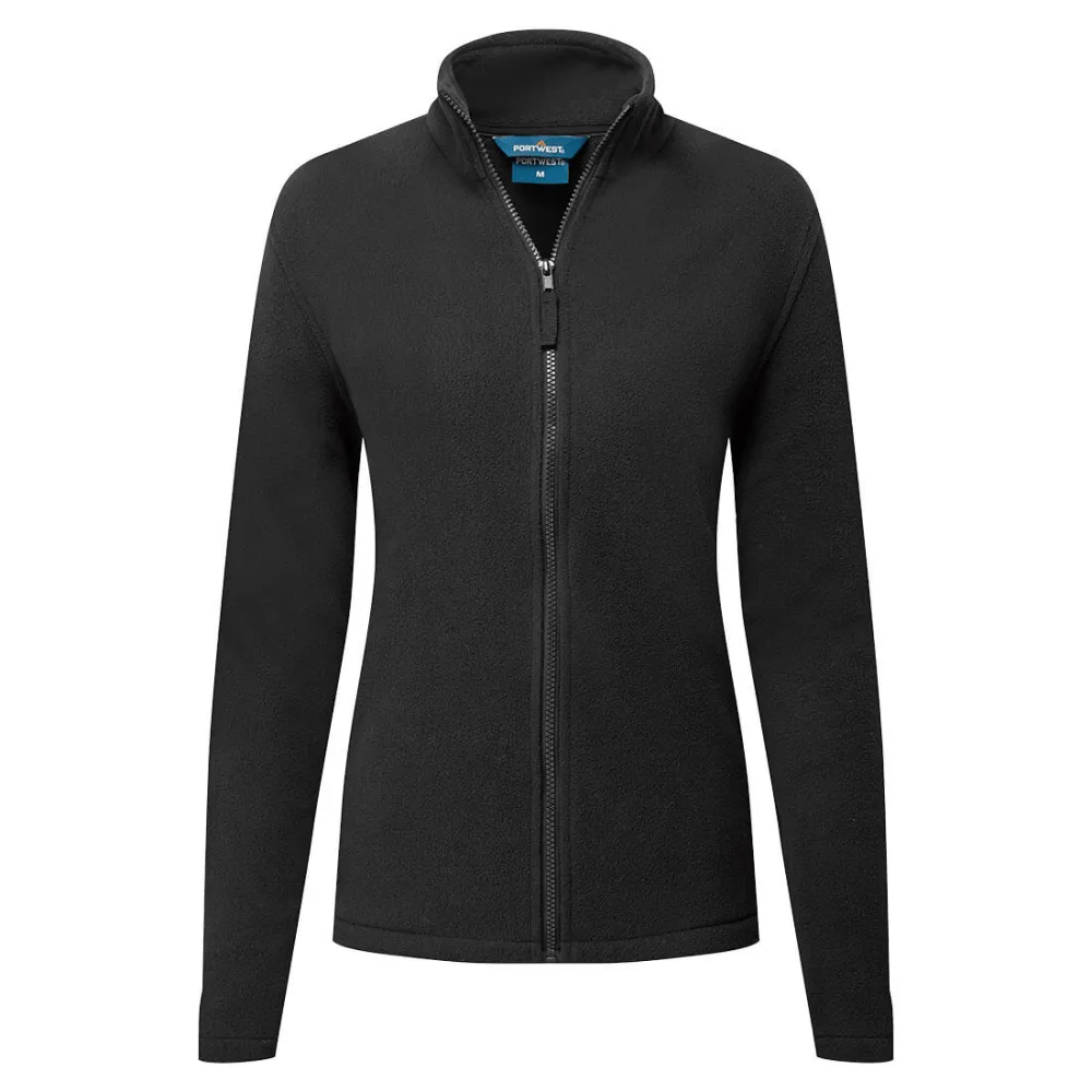 Dames Eco Fleece Zwart voorkant