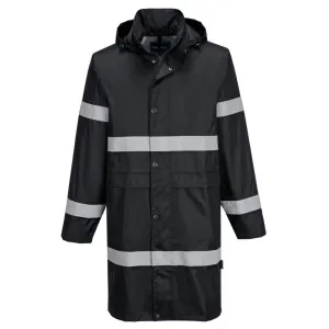 Iona Regenjas 100cm Zwart voorkant