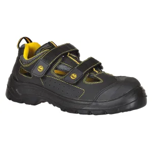 Portwest Compositelite ESD Tagus Sandaal S1P Zwart voorkant