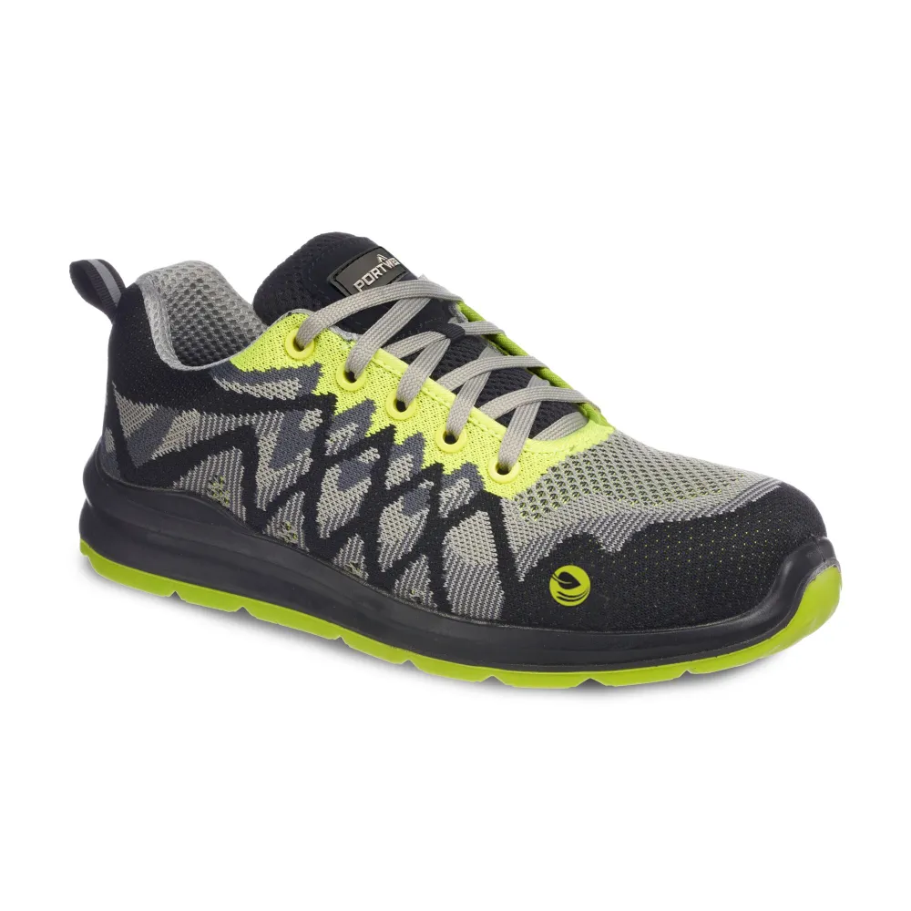 Portwest Compositelite Eco Veiligheidssportschoen S1P Zwart/Geel voorkant
