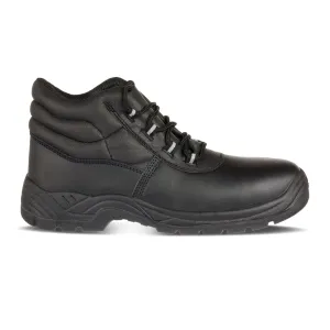 Composiet lederen halfhoge schoen S1PS SR Zwart voorkant