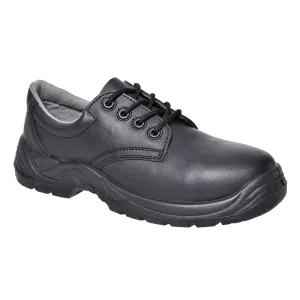 Composiet lederen halfhoge schoen S1PS SR Zwart voorkant