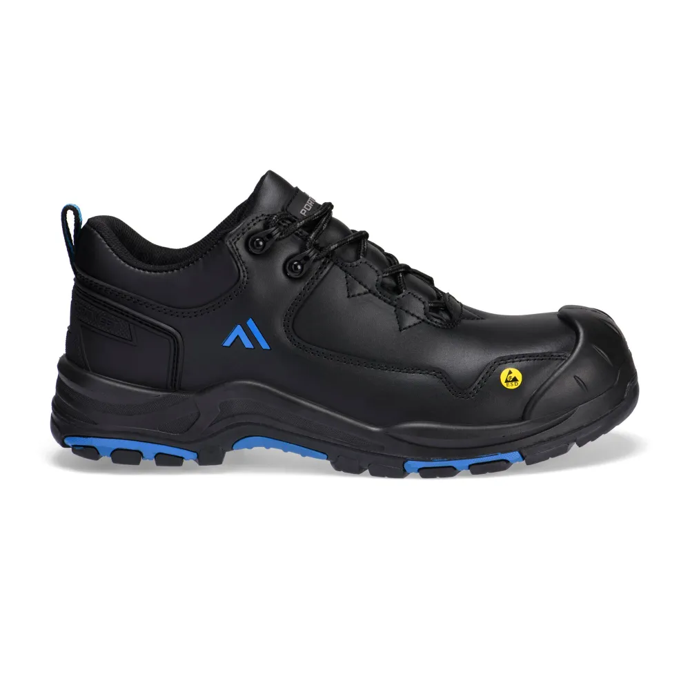 APEX Compositlite Schoen S3S ESD HRO SR SC FO Zwart/blauw voorkant