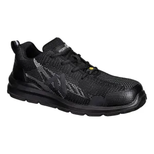 Composiet Textiel trainer S1PS ESD SR FO Zwart/grijs voorkant