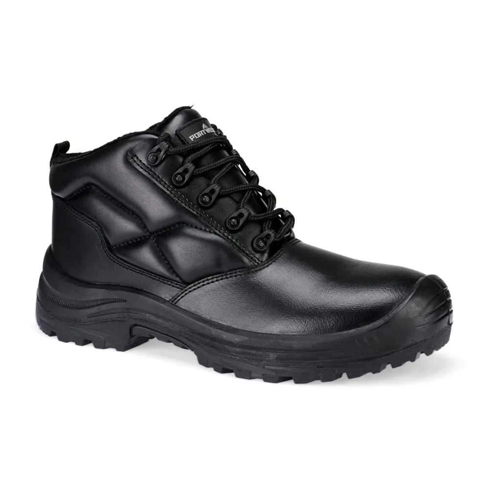 Composiet lederen winterschoen S3L HRO FO SR Zwart voorkant