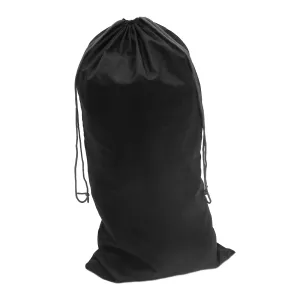 Nylon tas met aansnoerkoord Zwart voorkant