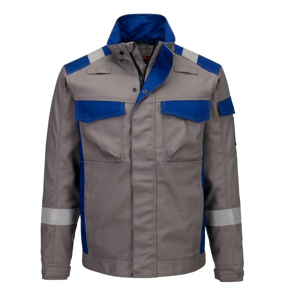 Bizflame Ultra twee kleuren jack Grijs voorkant