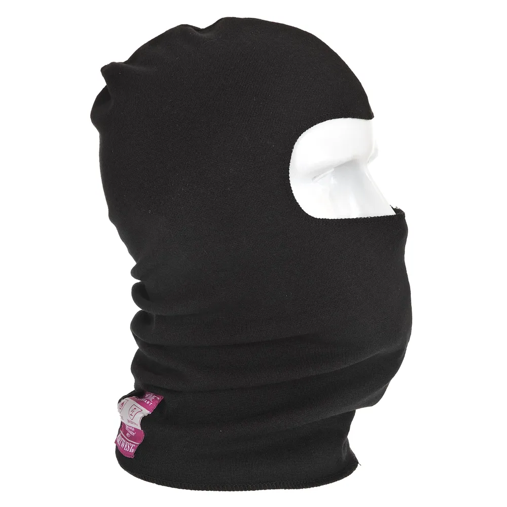 FR Modaflame Antistatische Balaclava Zwart voorkant