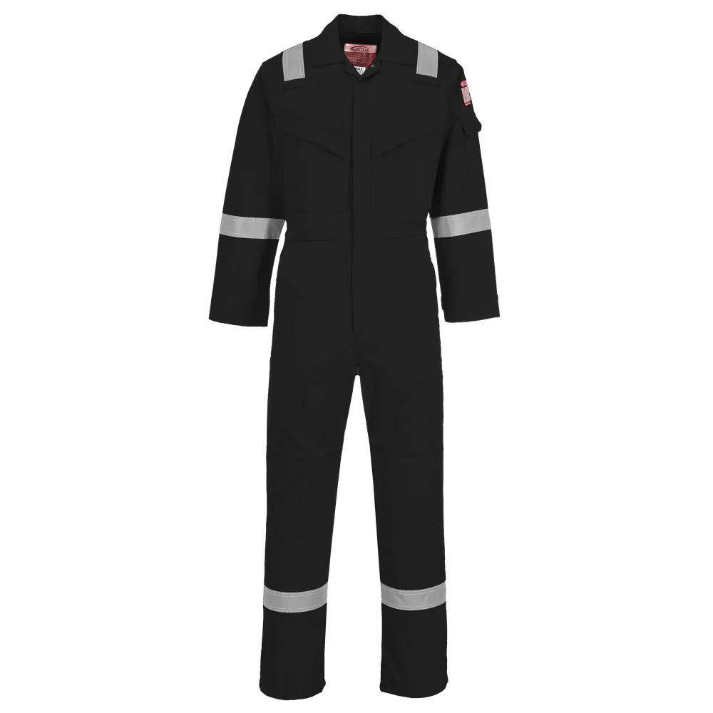 Super Lichtgewicht Antistatische Overall 210gm Zwart voorkant
