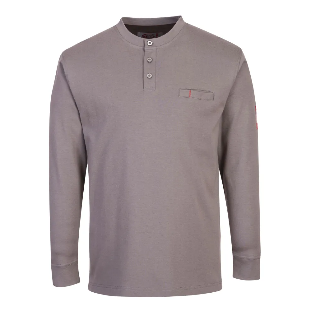 FR Anti-statisch Shirt Grijs voorkant