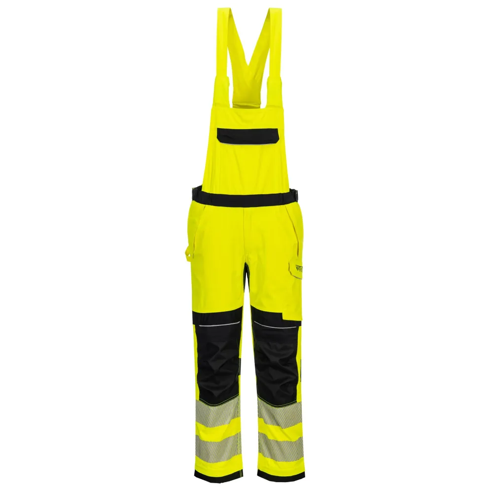 PW3 FR Modaflame Hi Vis Amerikaanse Overall Geel/zwart voorkant
