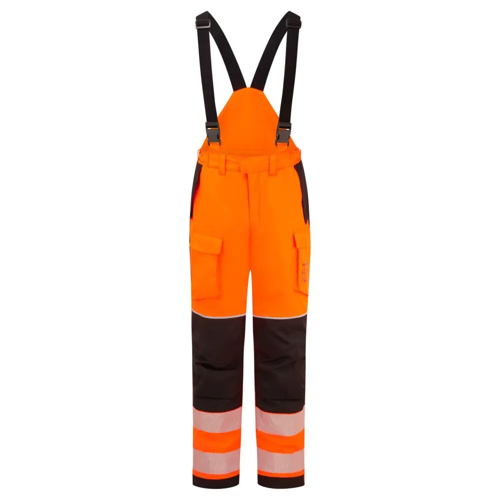 PW3 Vlamvertragende Modaflame Regen Hi-Vis winterbroek Oranje/zwart voorkant