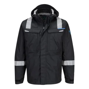WX3 Modaflame Regen+ FR Shell Jack Zwart voorkant