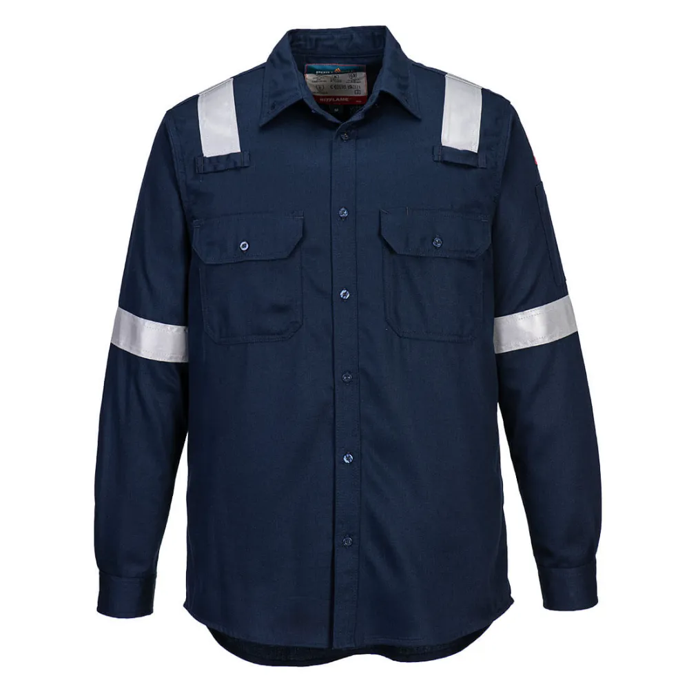 FR lichtgewicht Antistatisch Shirt Marine voorkant