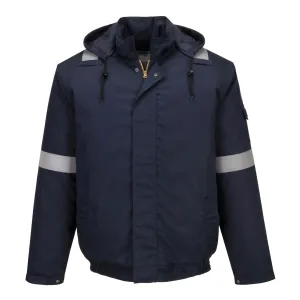 Bizflame Work+ FR geïsoleerd bomberjack Donker marine voorkant