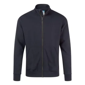 Modaflame gebreid FR sweatshirt met rits Donker marine voorkant