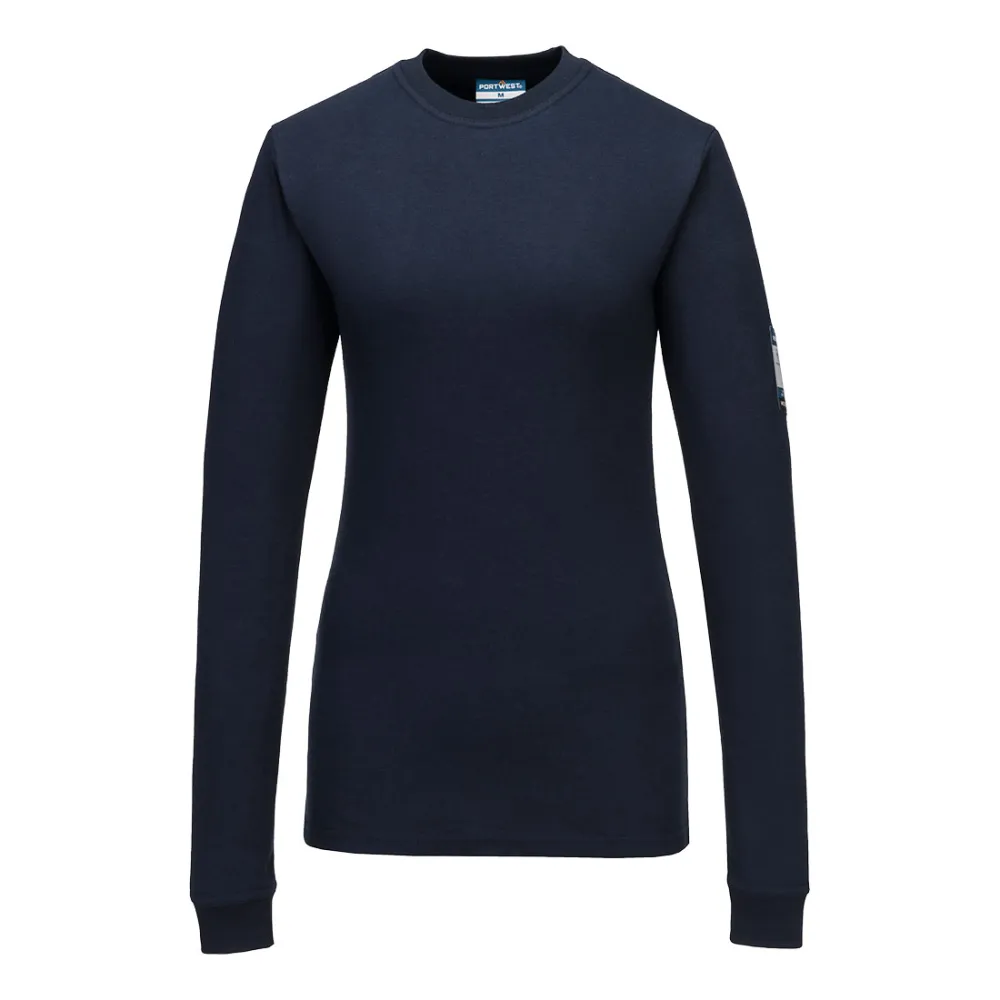 Modaflame FR Dames T-shirt met lange mouwen Donker marine voorkant