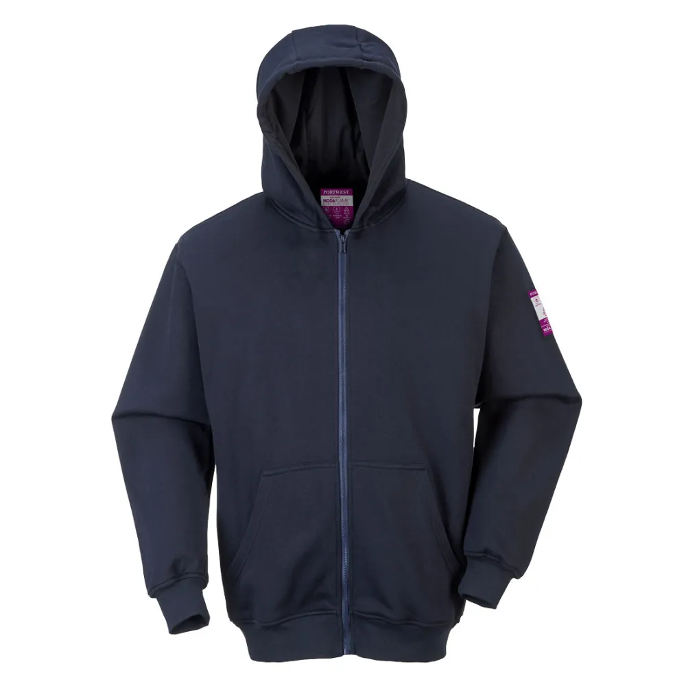 FR Modaflame Sweatshirt met rits en capuchon Marine voorkant