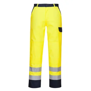 Bizflame Work Hi-Vis Broek Geel voorkant