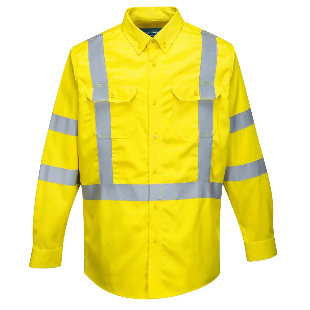 Bizflame 88/12 FR Hi-Vis-shirt Geel voorkant