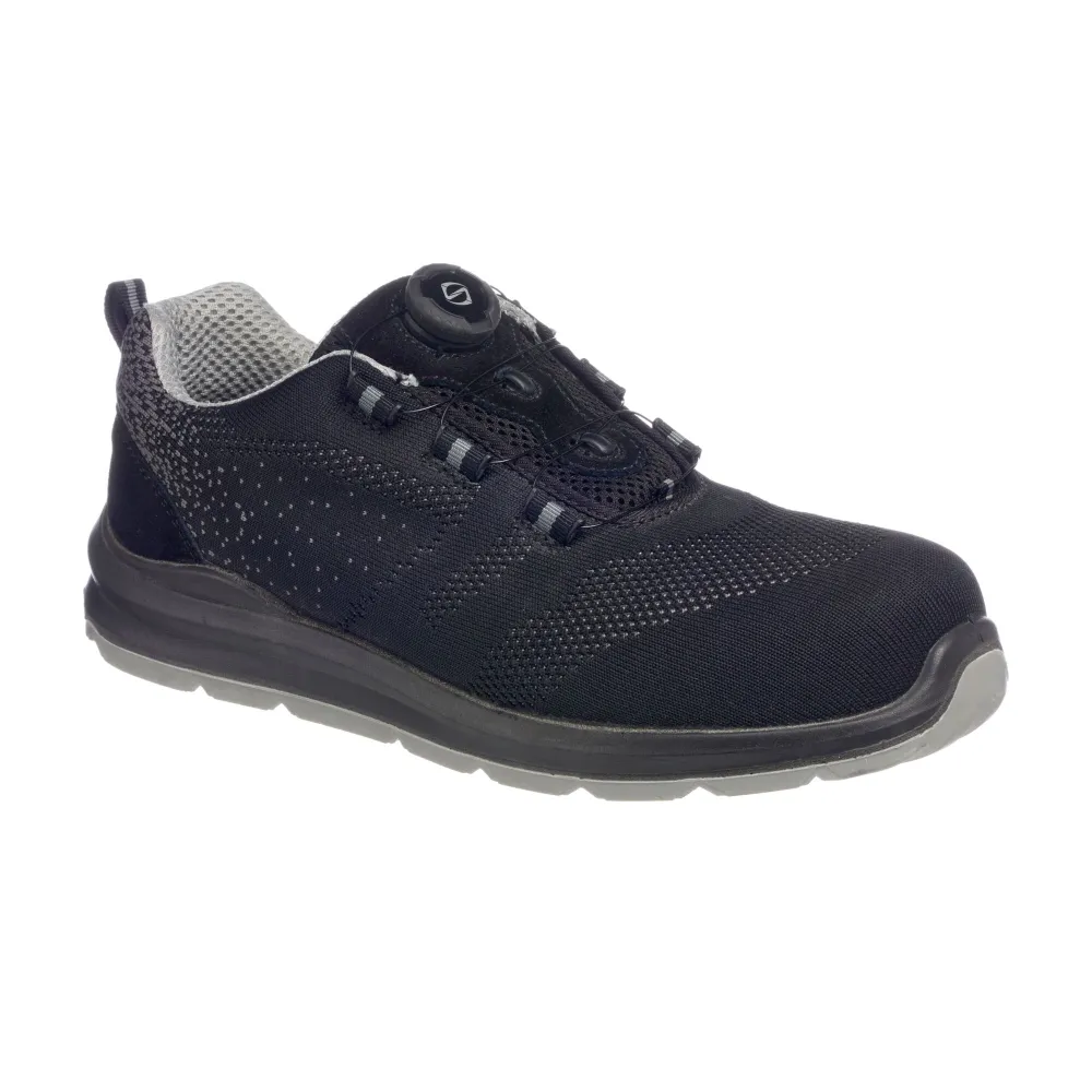Portwest Compositelite sneaker met BOA sluiting Zwart/grijs voorkant