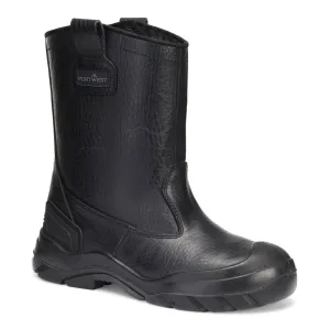 Staal Leer Winter Rigger S3 CI HI FO SC SR Zwart voorkant