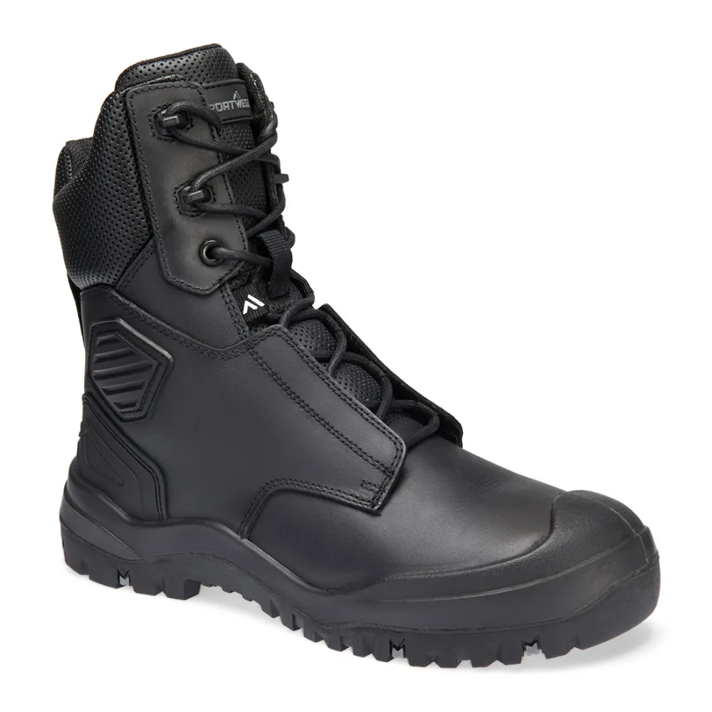 Stalen leren schoen S3 SC HRO HI CI LG SR Zwart voorkant