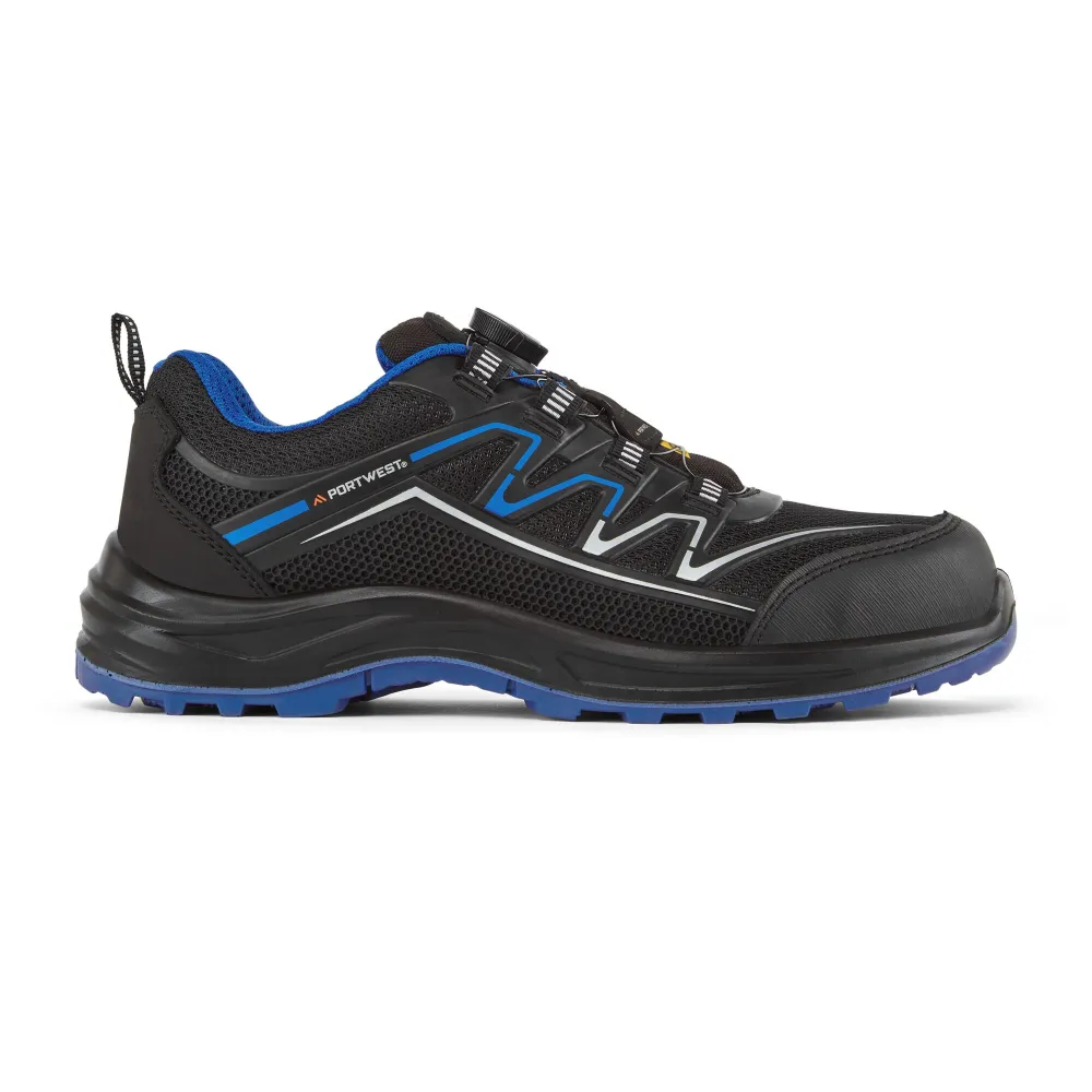 Composiet KPU en Mesh Trainer S1PS ESD SR FO Zwart/blauw voorkant