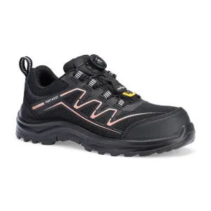Composite KPU-trainers voor dames S1PS FO SR ESD Black/Rose Gold voorkant