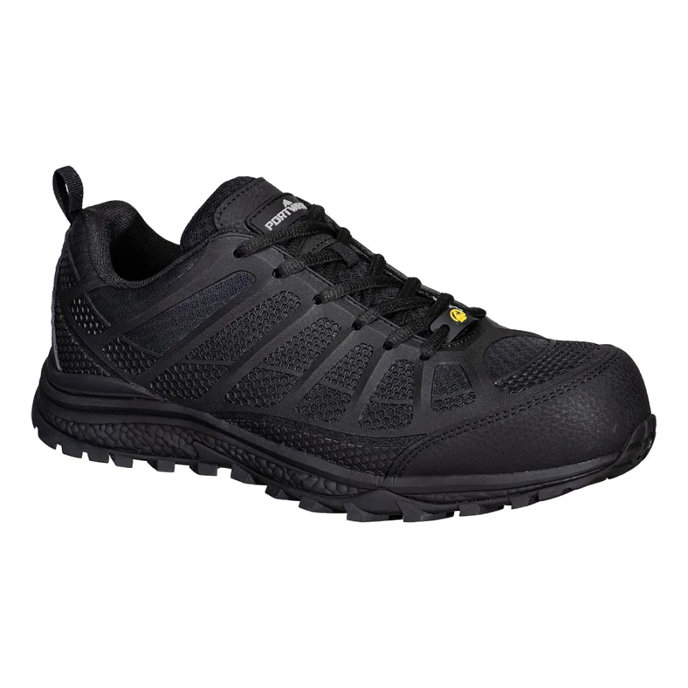 Composiet Textiel trainer S1PS ESD SR FO Zwart voorkant