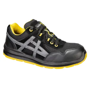 Steel Lederen trainer S1 FO SR Zwart voorkant