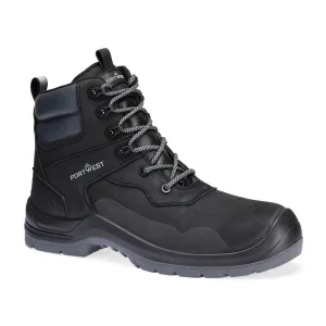 Composiet nubuck enkellaars S7L LG FO SR SC Zwart voorkant
