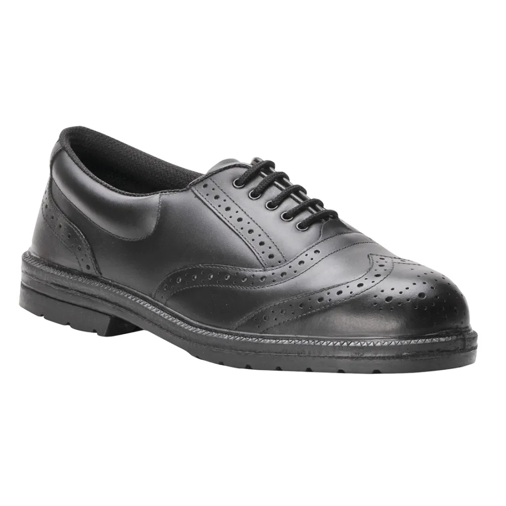Steelite Executive Brogue S1P Zwart voorkant