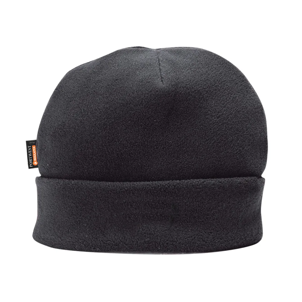 Isolerende Fleece Muts Zwart voorkant