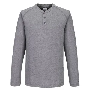 KA3 Henly T-shirt lange mouw Grijs voorkant