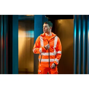 KX3 Sport Hi-Vis Hoodie met rits Oranje voorkant