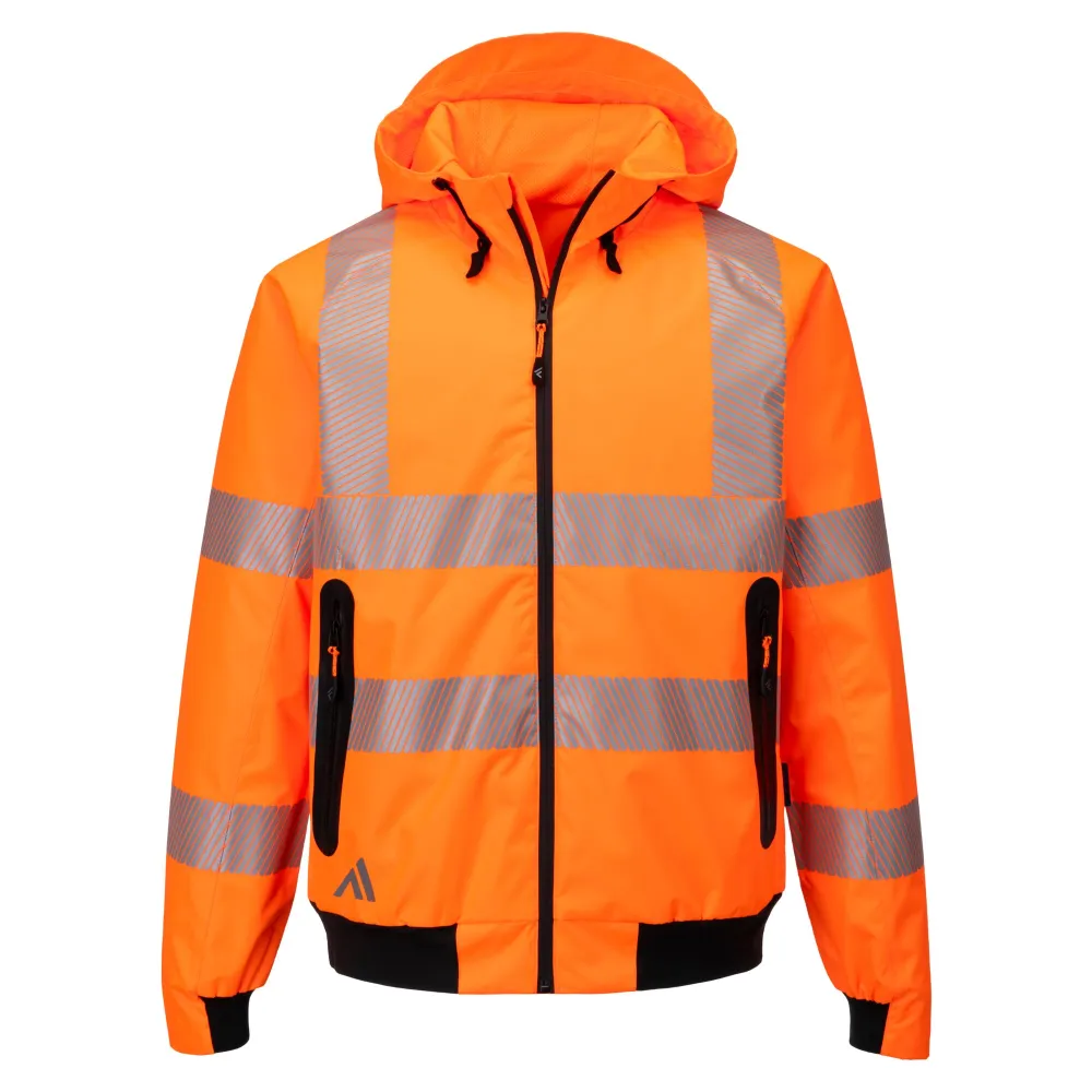 KX3 Sport Hi-Vis Regen Bomberjack Oranje voorkant