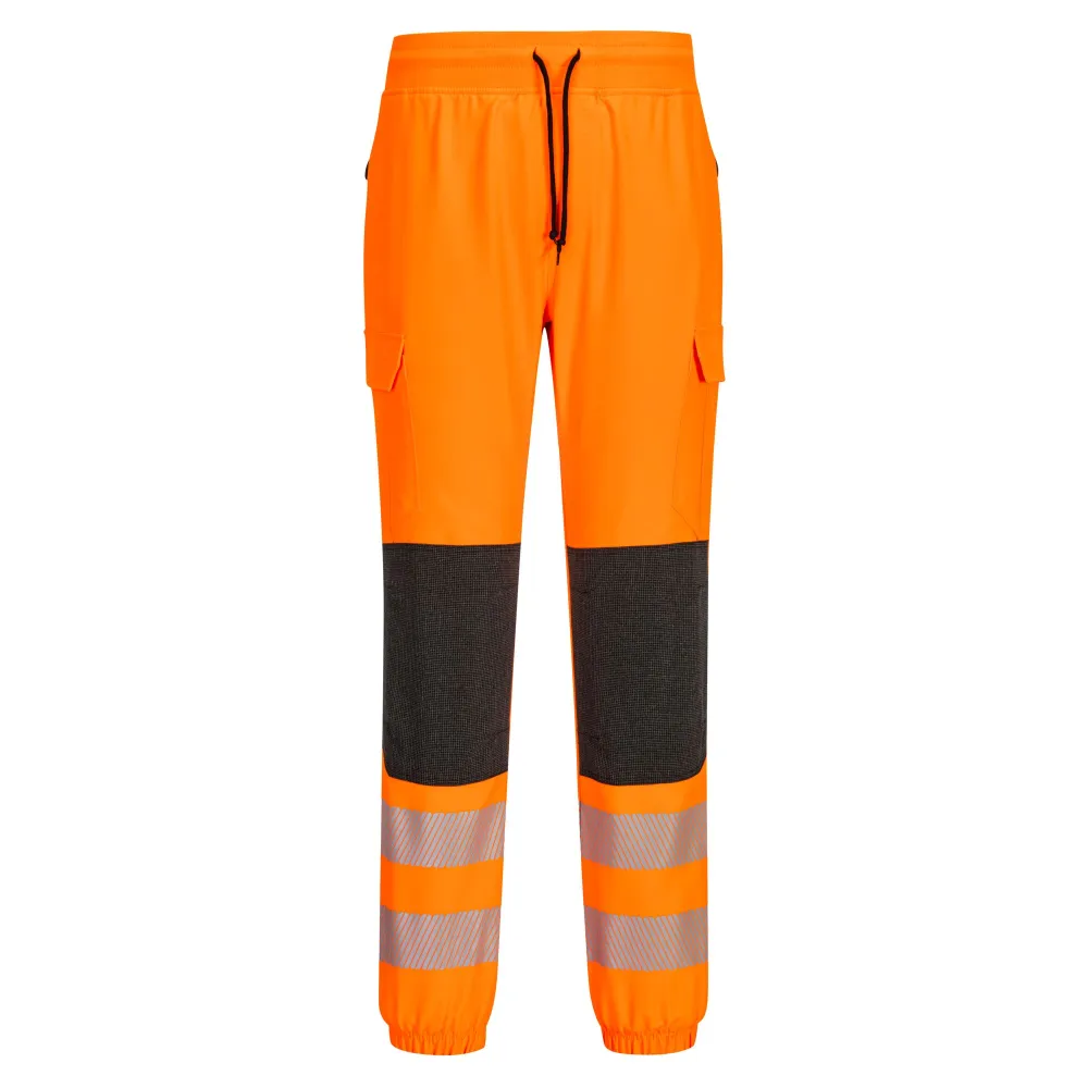 PW3 Hi-Vis Flexi Jogger Oranje/zwart voorkant