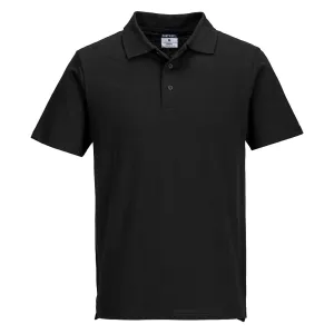 Lichtgewicht Jersey Poloshirt (48 stuks per doos) Zwart voorkant