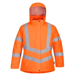 Dames Hi-Vis Winterjack Oranje voorkant