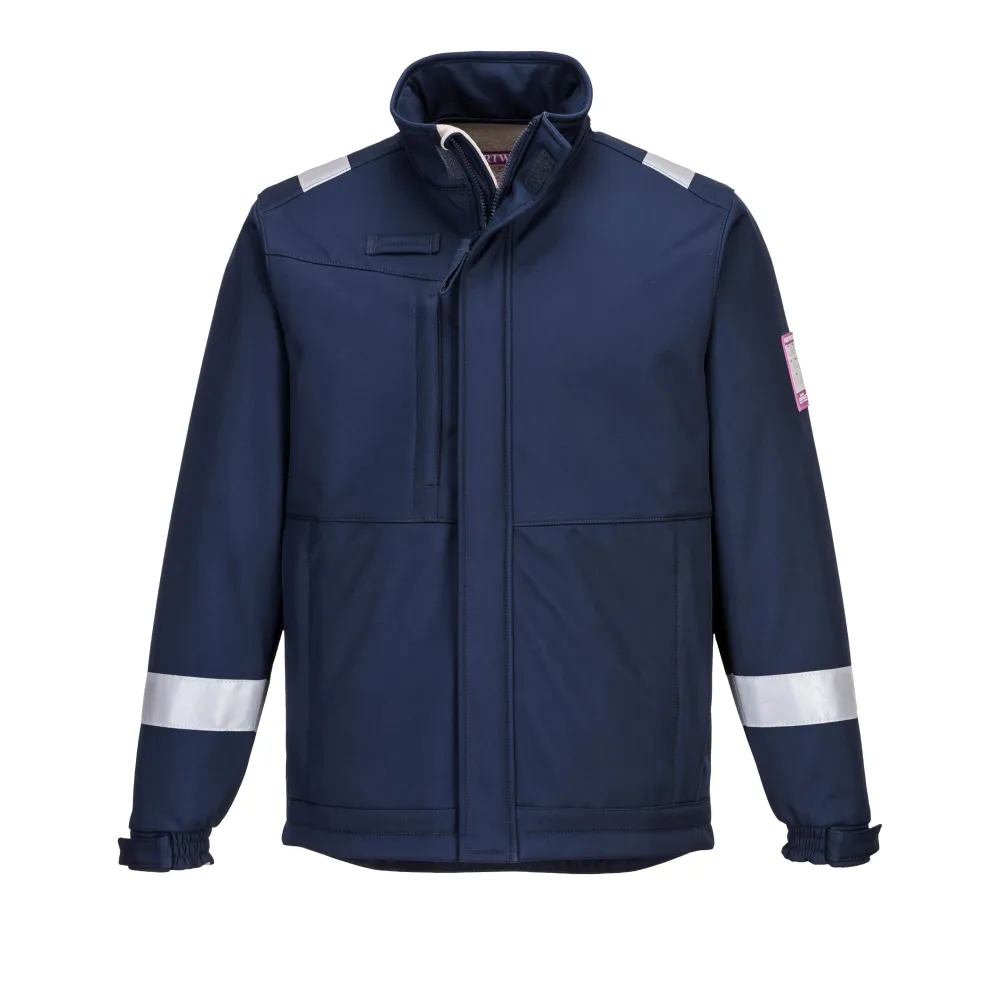 Modaflame Softshell jas Marine voorkant