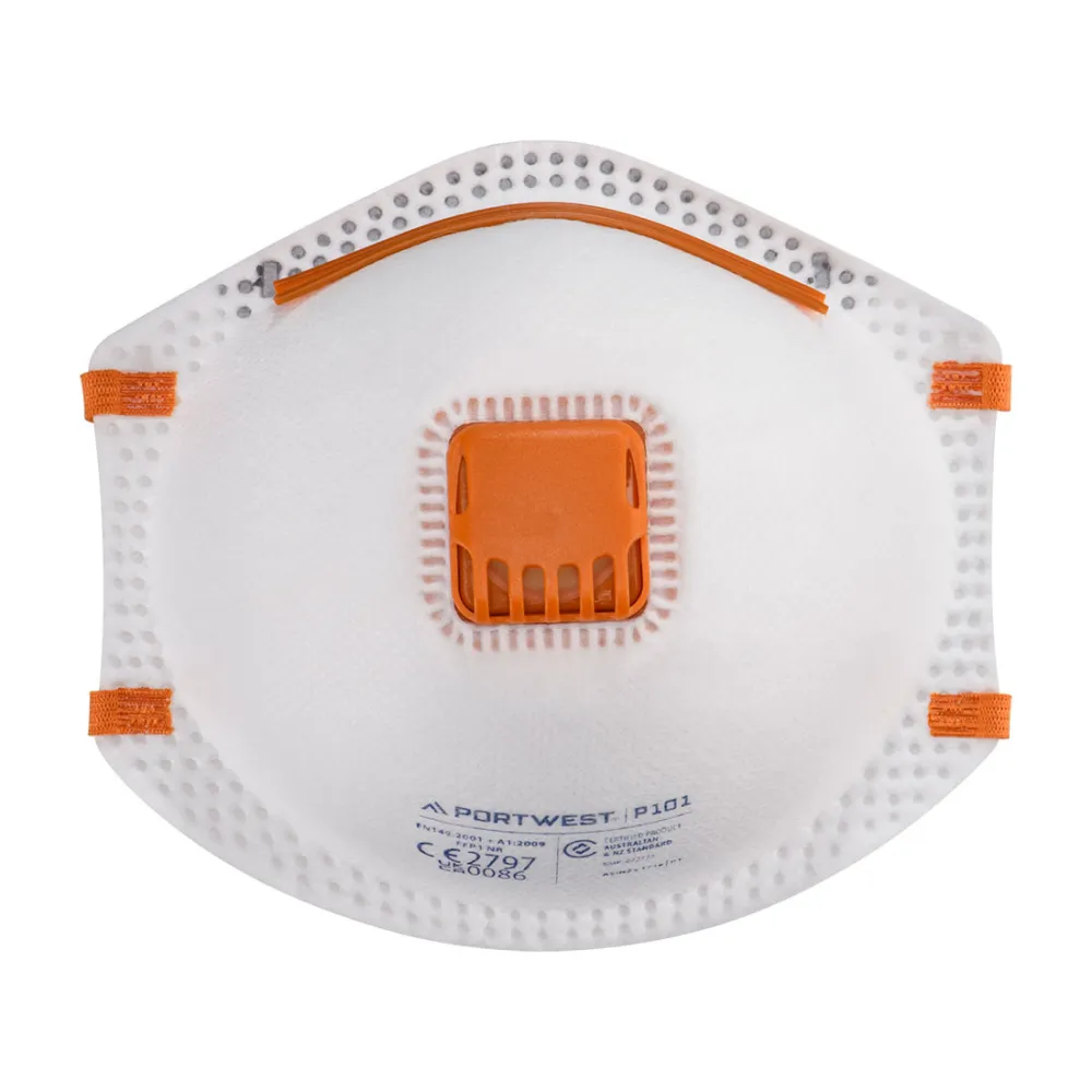 FFP1 Masker met Ventiel Wit voorkant