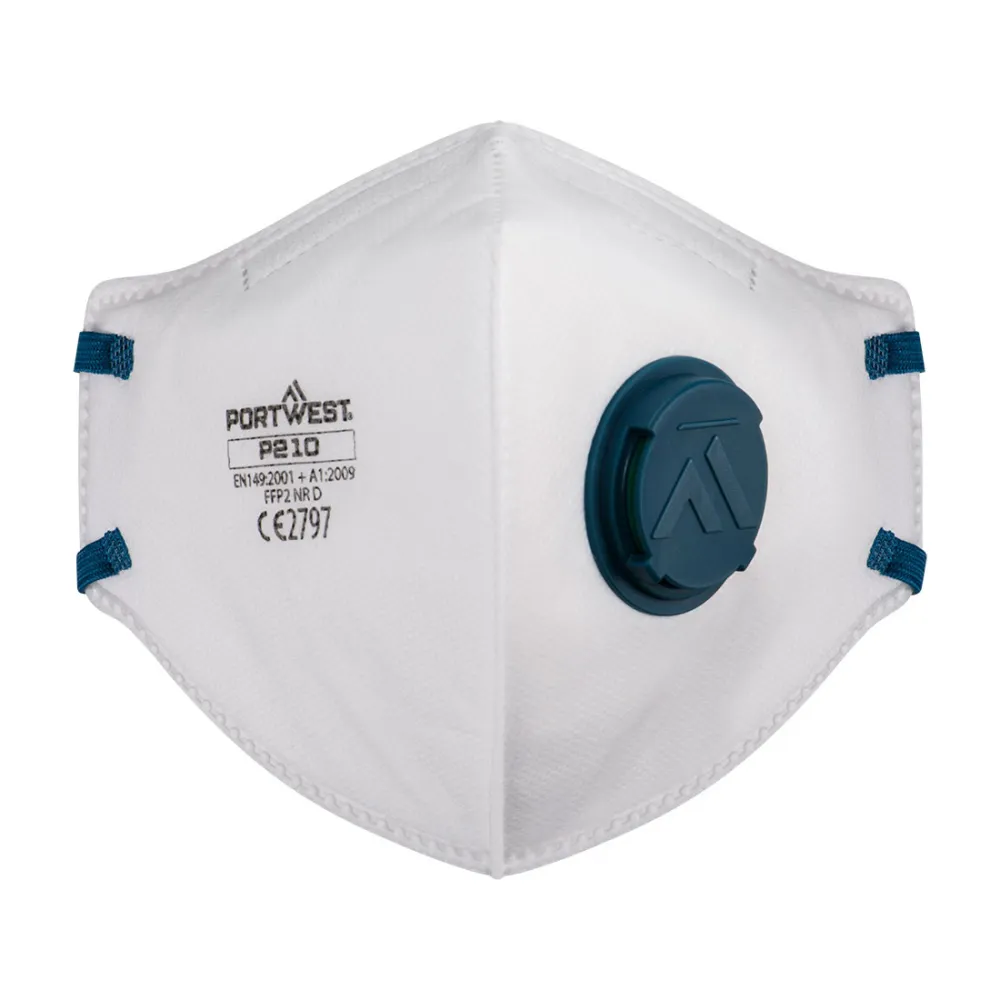 FFP2 Platgevouwen Dolomite Masker (PK3) Wit voorkant