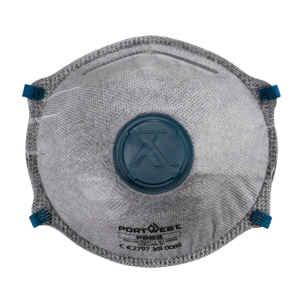 FFP2 Koolstof Gevouwen Dolomite Masker Wit voorkant