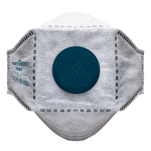 EAGLE FFP2 Koolstof gevouwen plat masker (Pk10) Wit voorkant