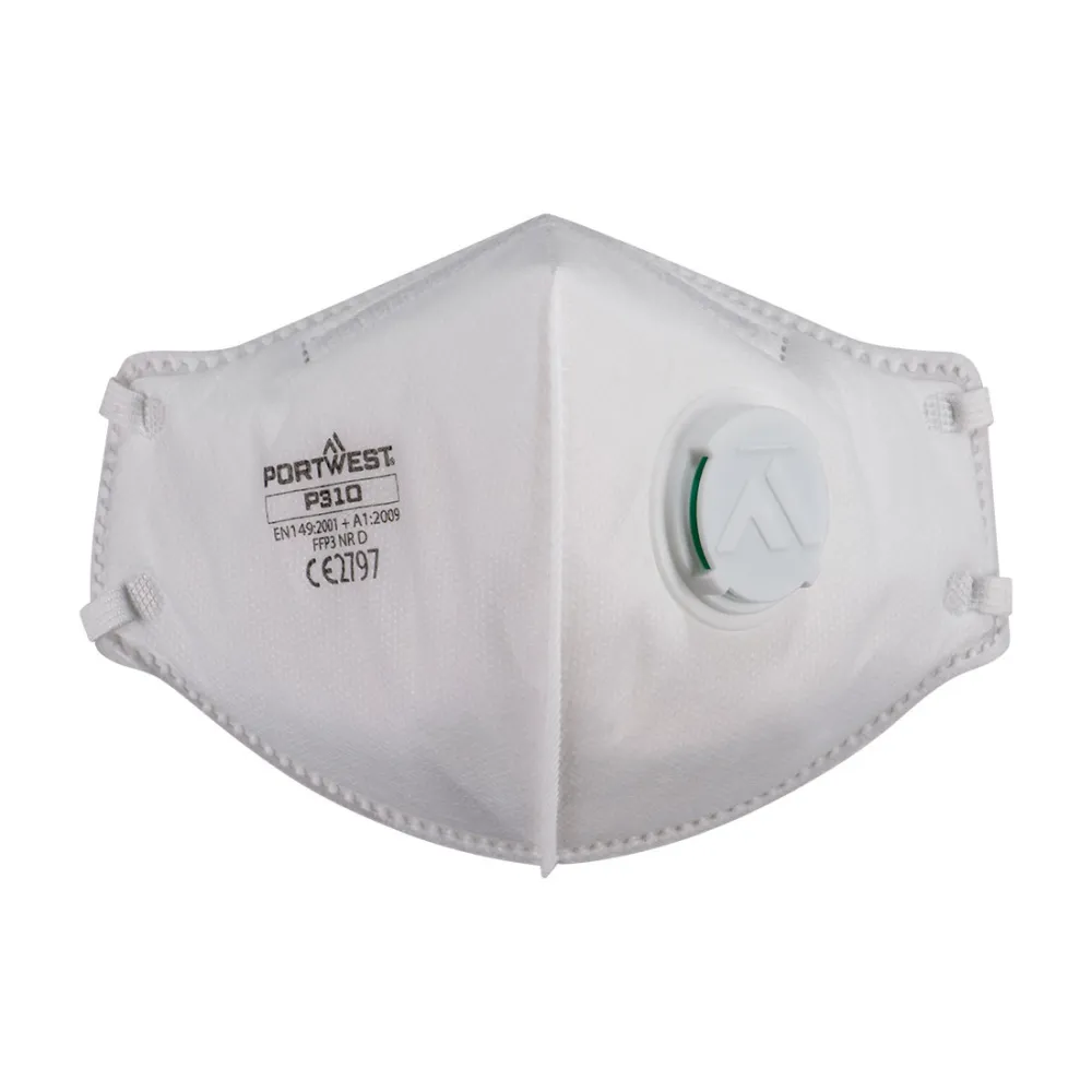 FFP2 Platgevouwen Dolomite Masker (PK3) Wit voorkant