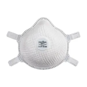 ERGONET FFP3 Dolomite Masker met Ventiel Wit voorkant