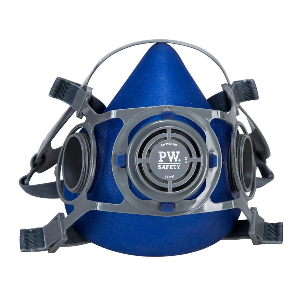 Auckland Halfgelaat Masker Blauw voorkant